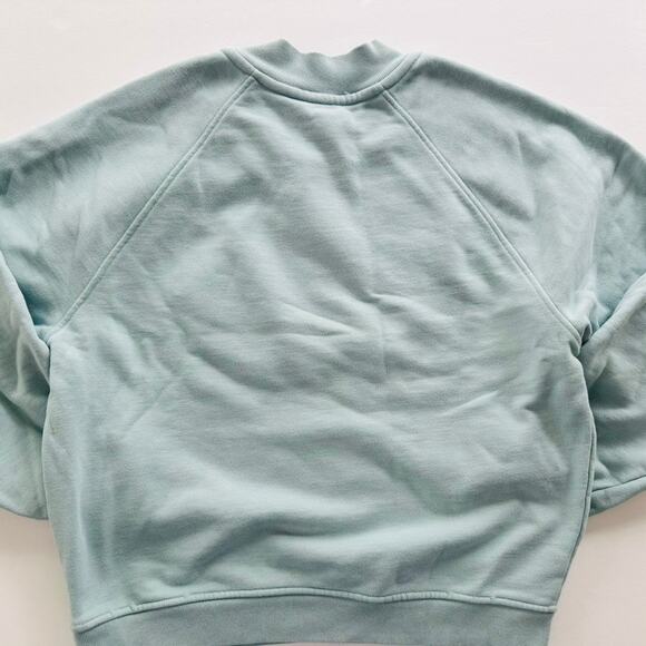 Alo Heavyweight Free Time Sweatshirt Size Small Chalk Blue Lounge Travel Gym - Picture 5 of 6